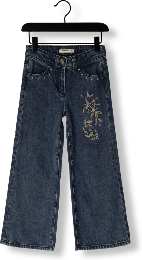 YOUR WISHES Meisjes Jeans Enthic Flower Wide Leg Jeans Donkerblauw - Foto 2