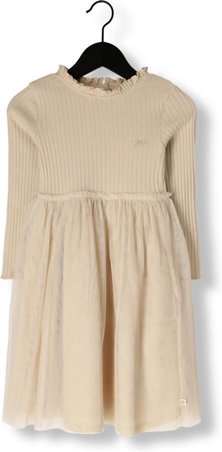 YOUR WISHES Meisjes Jurken Rib Knit Tule Dress Creme - Foto 2