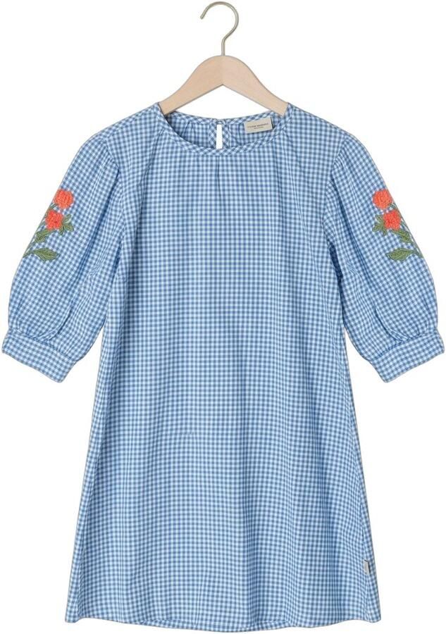 YOUR WISHES Meisjes Jurken Vichy Blue Puff Sleeve Dress Blauw