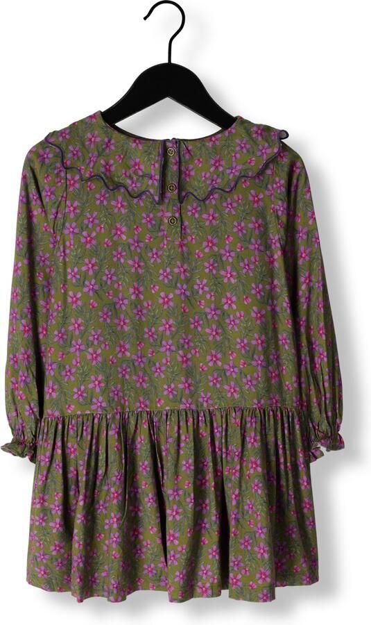 YOUR WISHES Meisjes Jurken Vivid Flower Collar Dress Olijf - Foto 3