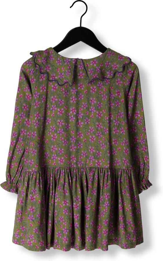 YOUR WISHES Meisjes Jurken Vivid Flower Collar Dress Olijf - Foto 4