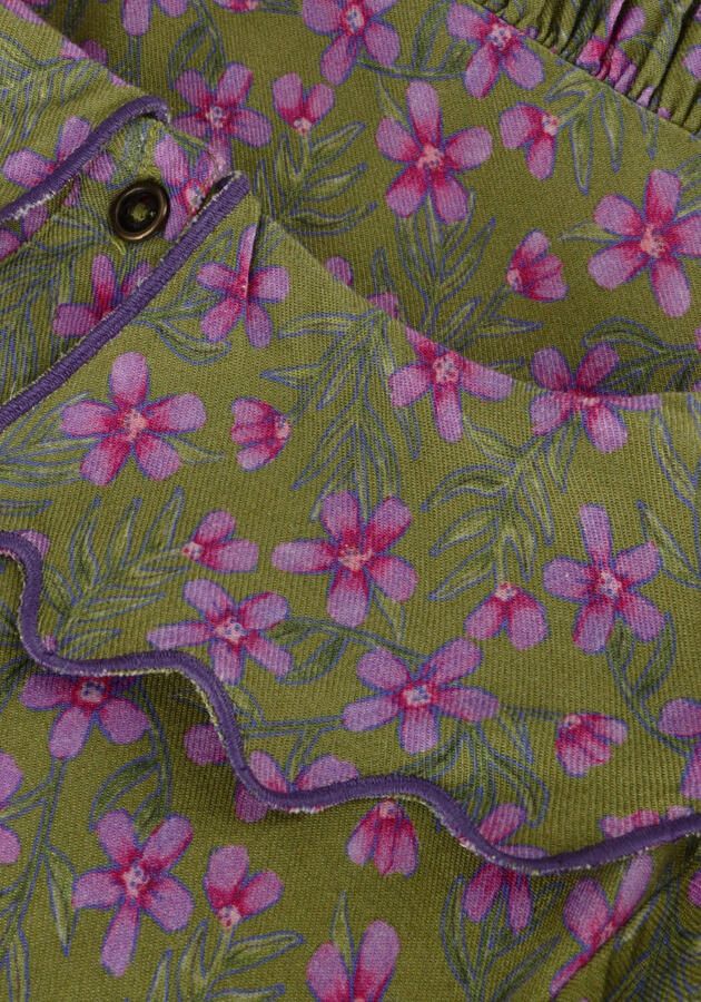 YOUR WISHES Meisjes Jurken Vivid Flower Collar Dress Olijf - Foto 2