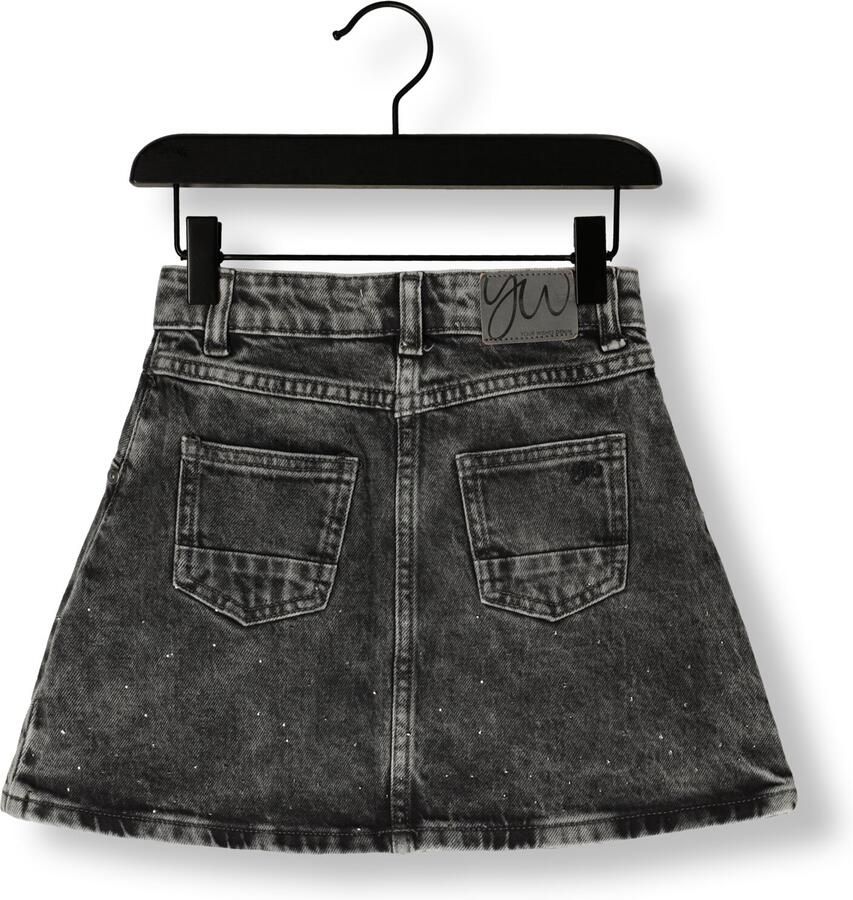 YOUR WISHES Meisjes Rokken Stretch Denim Glitter Skirt Donkergrijs