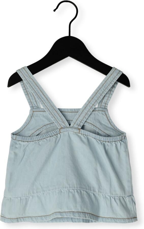 YOUR WISHES Meisjes Tops & T-shirts Chambray Ruffle Singlet Lichtblauw - Foto 2