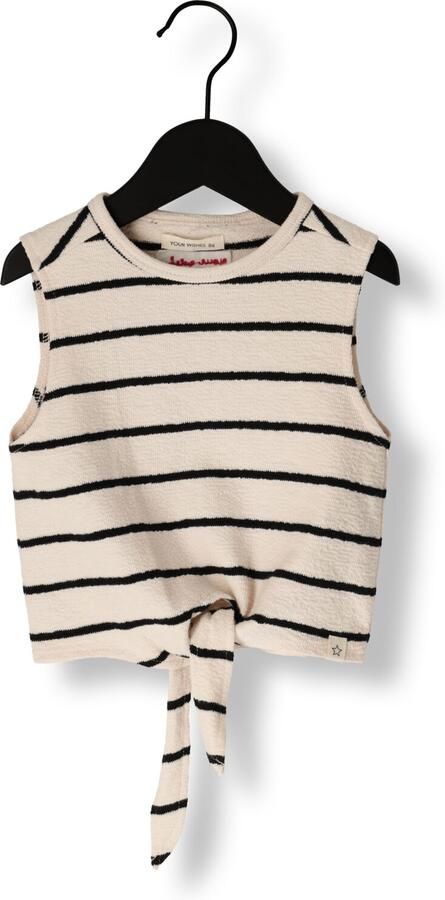 YOUR WISHES Meisjes Tops & T-shirts Stripes Front Tie Singlet Ecru - Foto 3