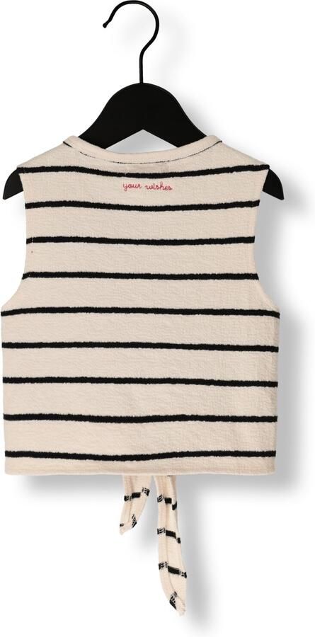 YOUR WISHES Meisjes Tops & T-shirts Stripes Front Tie Singlet Ecru - Foto 2