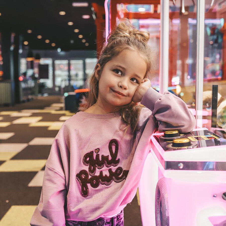 YOUR WISHES Meisjes Truien & Vesten Girl Power Oversized Sweater Lila