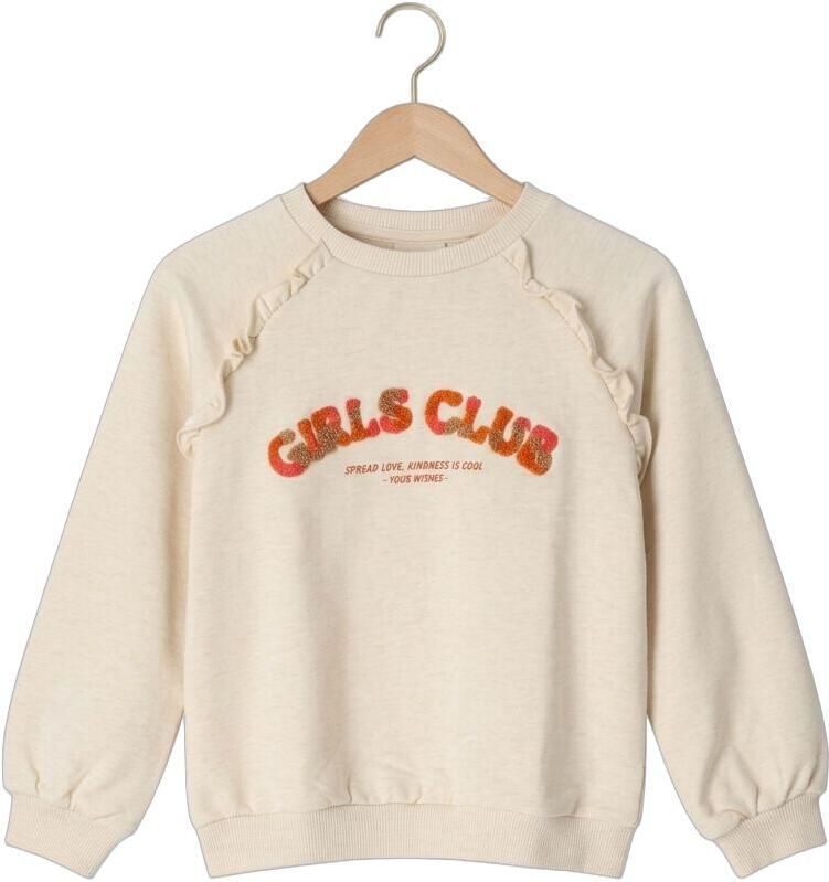 YOUR WISHES Meisjes Truien & Vesten Girls Club Raglan Sweater Ecru