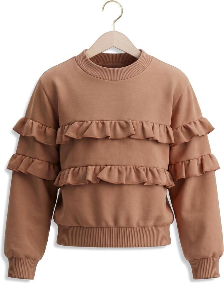 YOUR WISHES Meisjes Truien & Vesten Ruffle Sweater Bruin