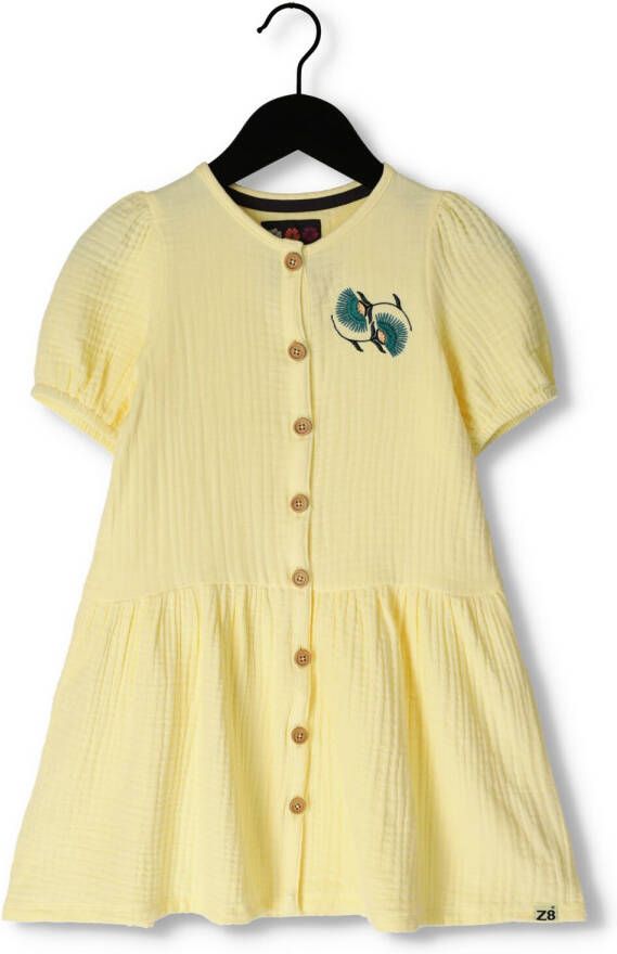 Z8 A-lijn jurk Zalinde met printopdruk geel