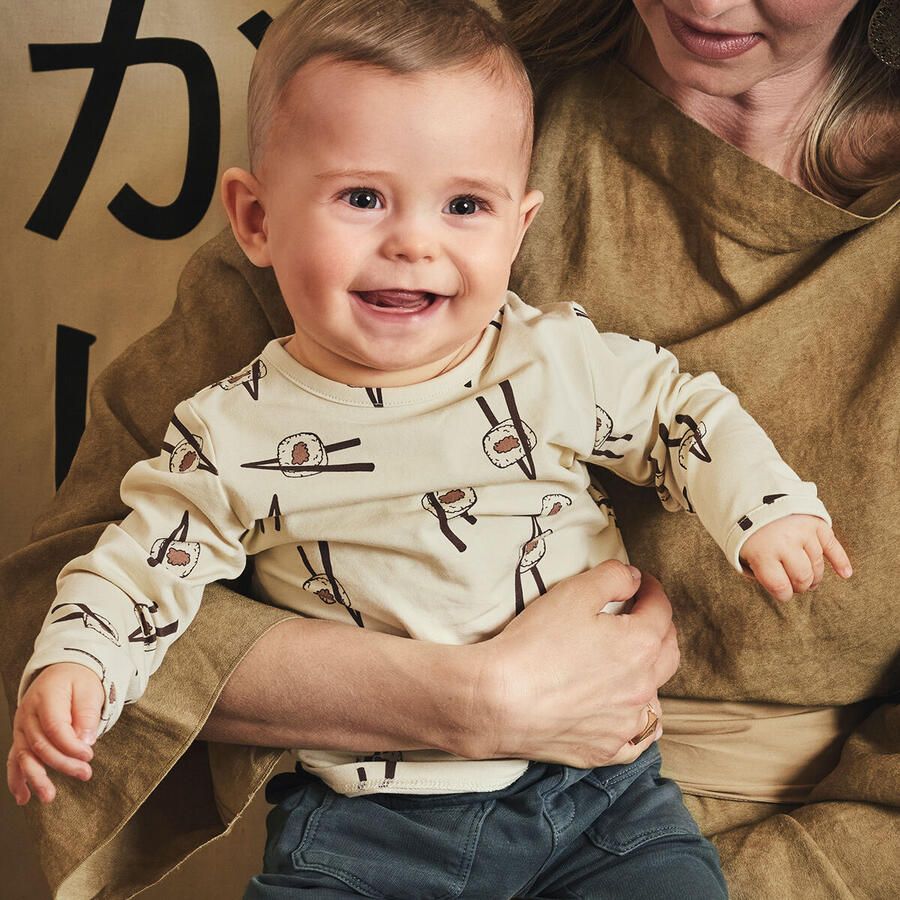 Z8 newborn longsleeve Quirijn ecru bruin