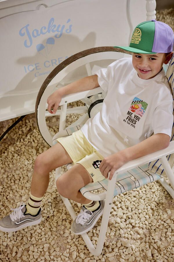 Z8 kids sweatshort Louka lichtgeel - Foto 4