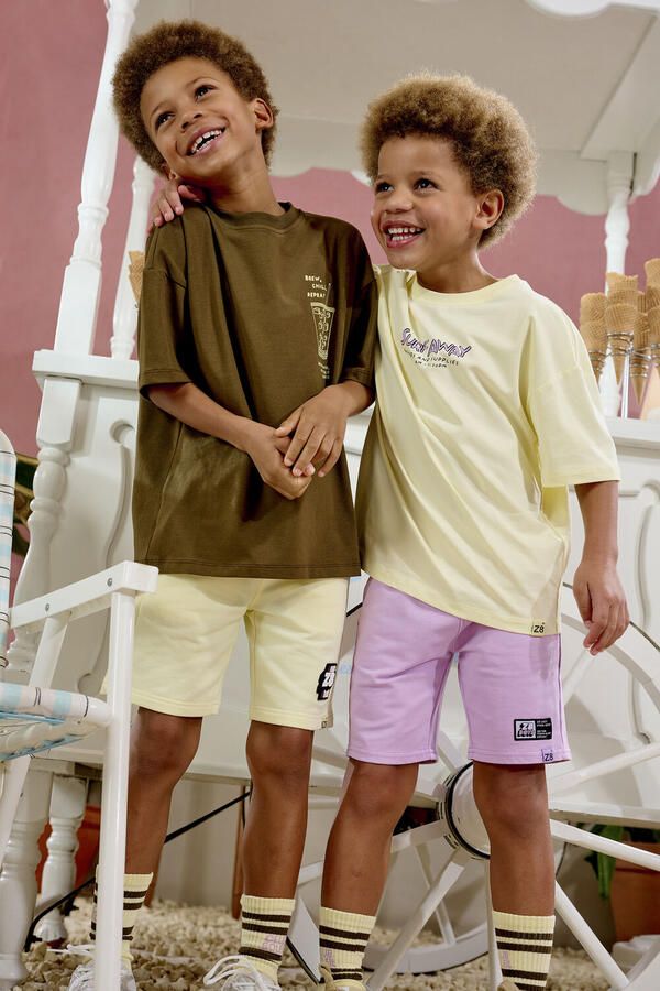 Z8 kids T-shirt Arno met backprint lichtgeel - Foto 4