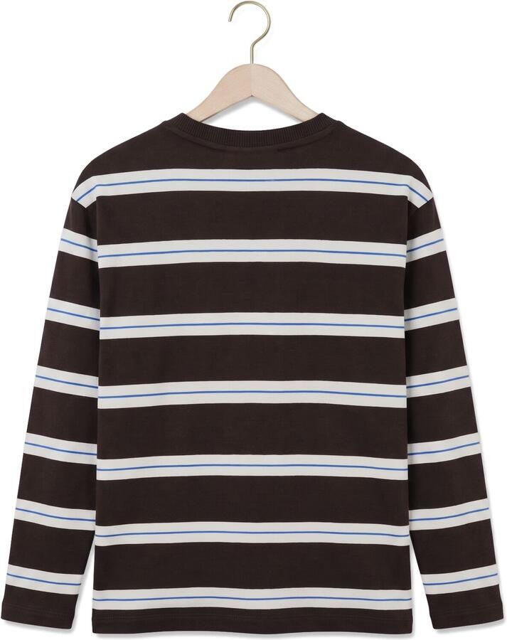 Z8 kids longsleeve Benjiro donkerbruin wit blauw Jongens Stretchkatoen Ronde hals - Foto 2