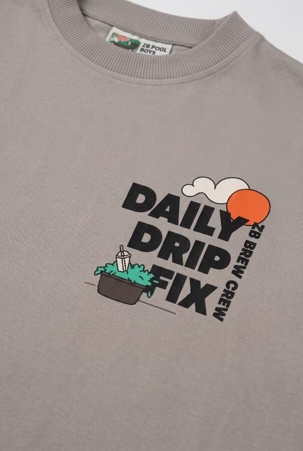 Z8 kids T-shirt Farel met backprint grijs