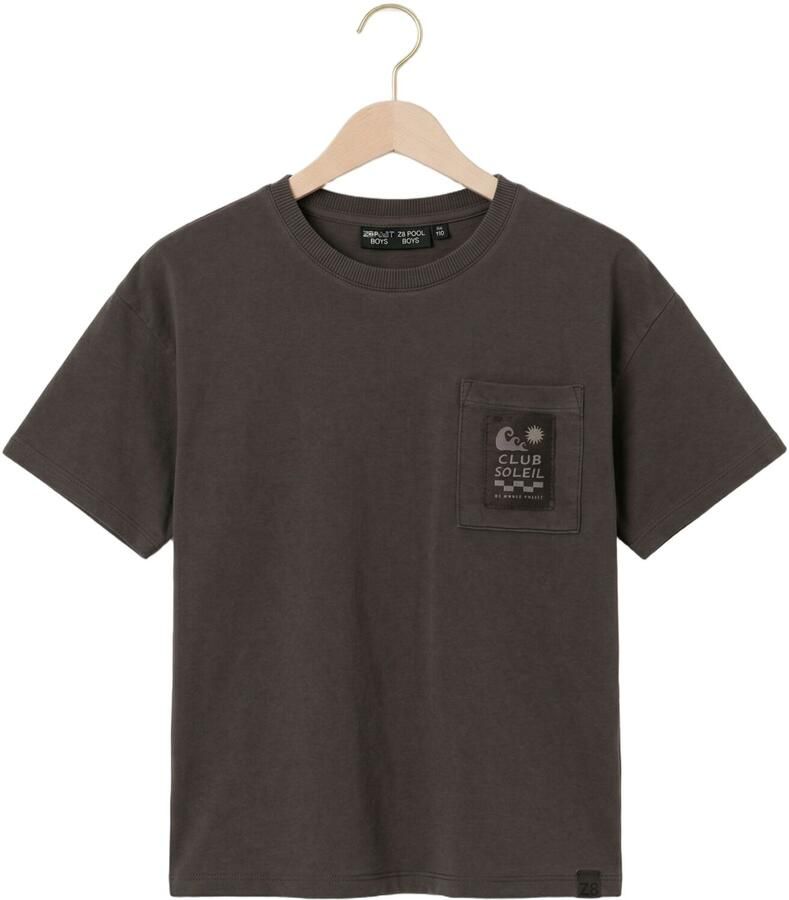 Z8 kids T-shirt Jaro met backprint antraciet