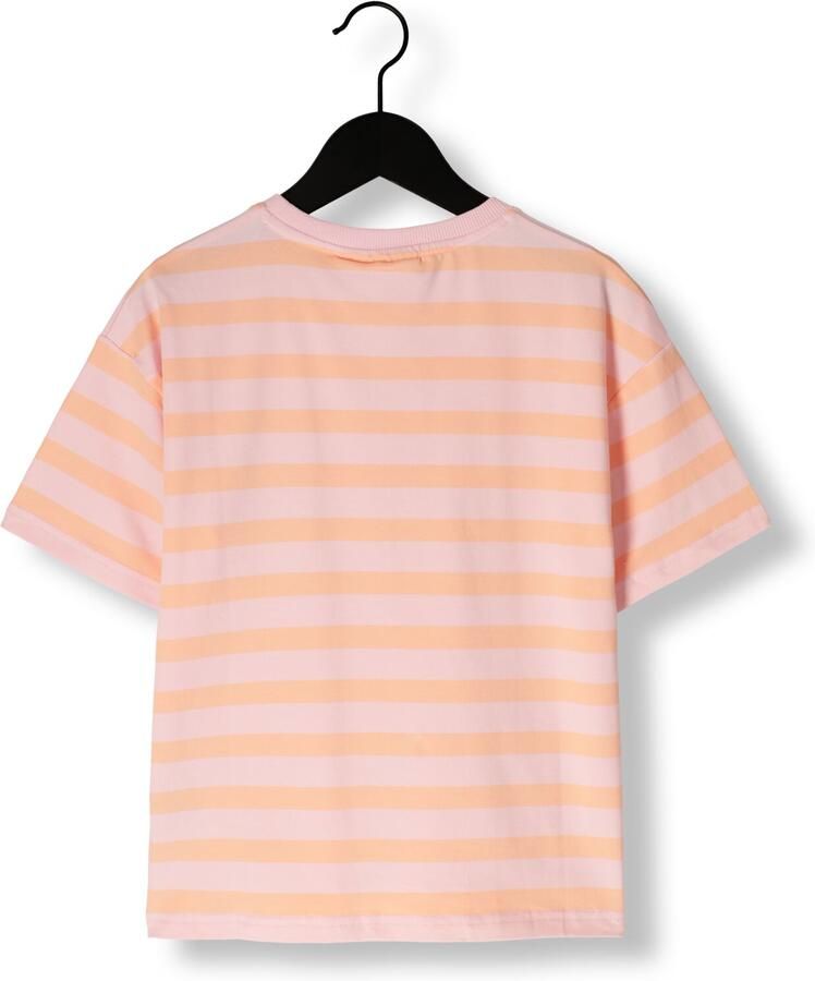 Z8 kids T-shirtr Lucca met streepprint lichtroze lichtoranje - Foto 2