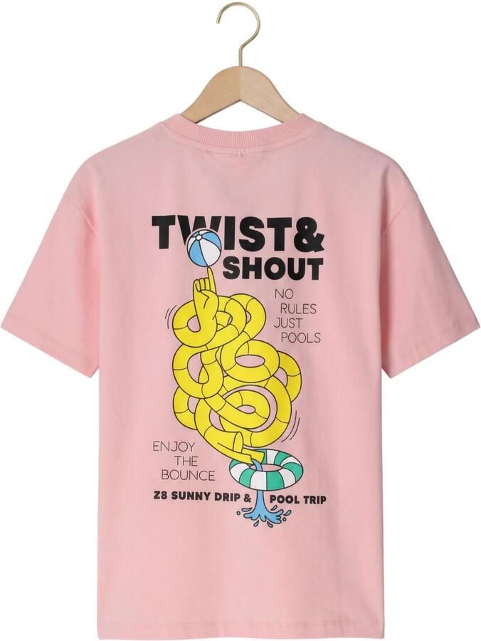 Z8 kids T-shirt Nikoz met backprint lichtroze - Foto 3
