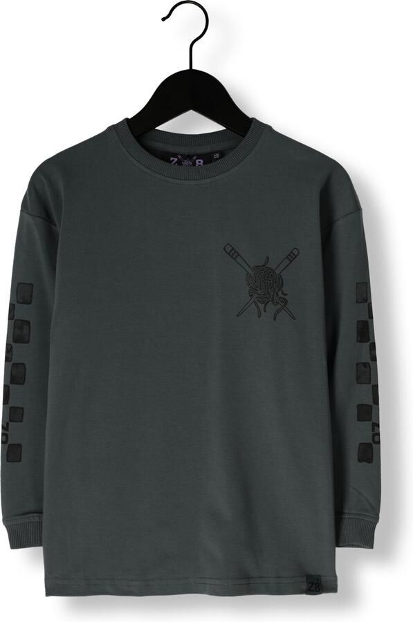 Z8 kids longsleeve Vonn met backprint grijsgroen - Foto 3