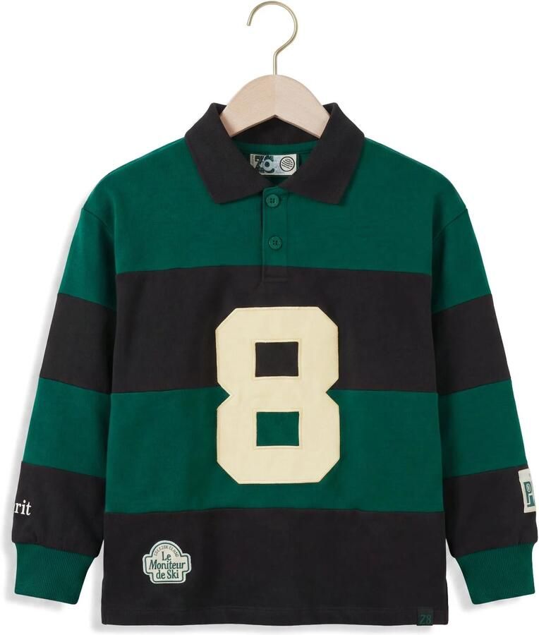 Z8 kids sweater Booker donkergroen zwart Printopdruk