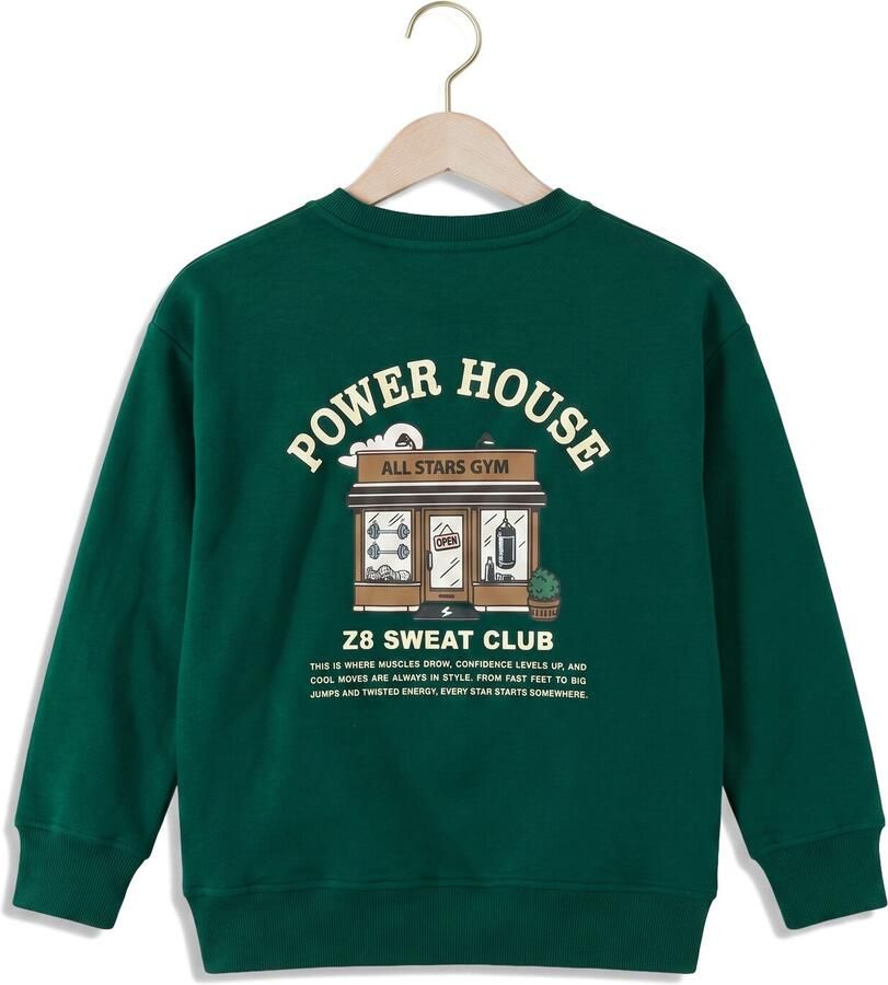 Z8 kids sweater Felix met backprint donkergroen - Foto 2