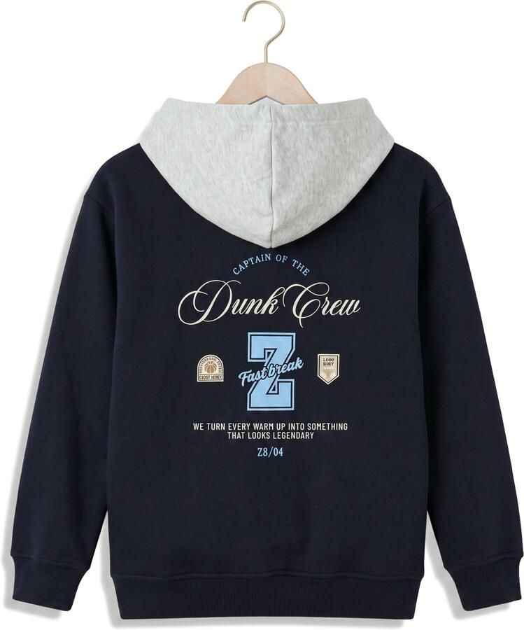 Z8 kids hoodie Ferris donkerblauw Sweater Jongens Katoen-polyester Capuchon - Foto 2