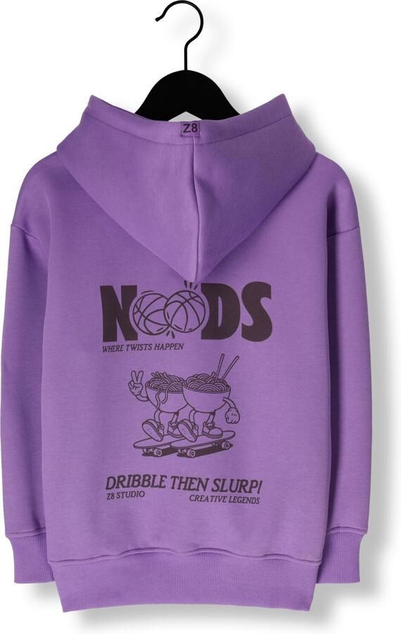 Z8 kids hoodie Jace met backprint paars - Foto 3