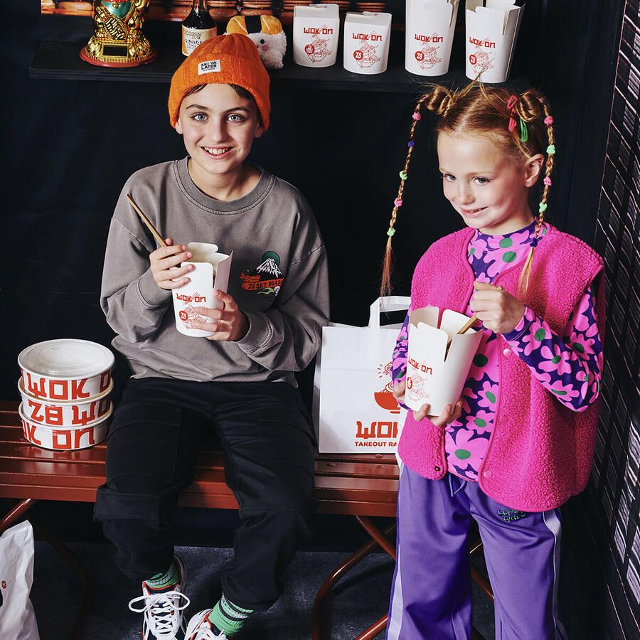 Z8 kids sweater Jett met backprint grijs