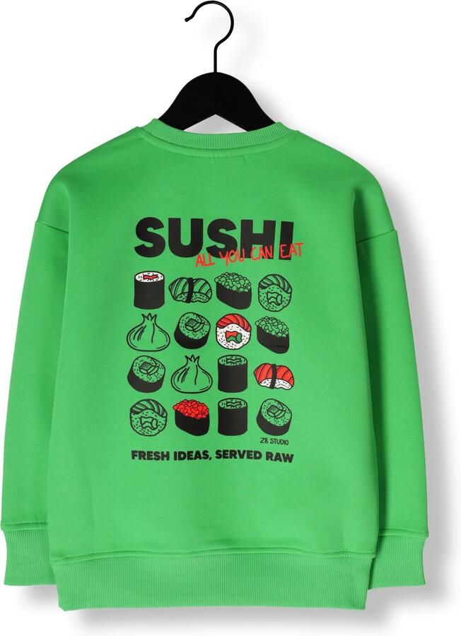 Z8 kids sweater Misja met backprint groen - Foto 2