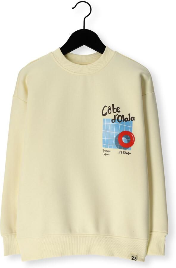 Z8 kids sweater Xavi met backprint lichtgeel