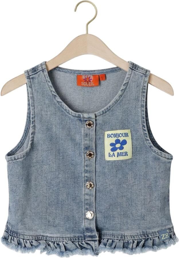 Z8 kids denim gilet Cateleya light blue denim