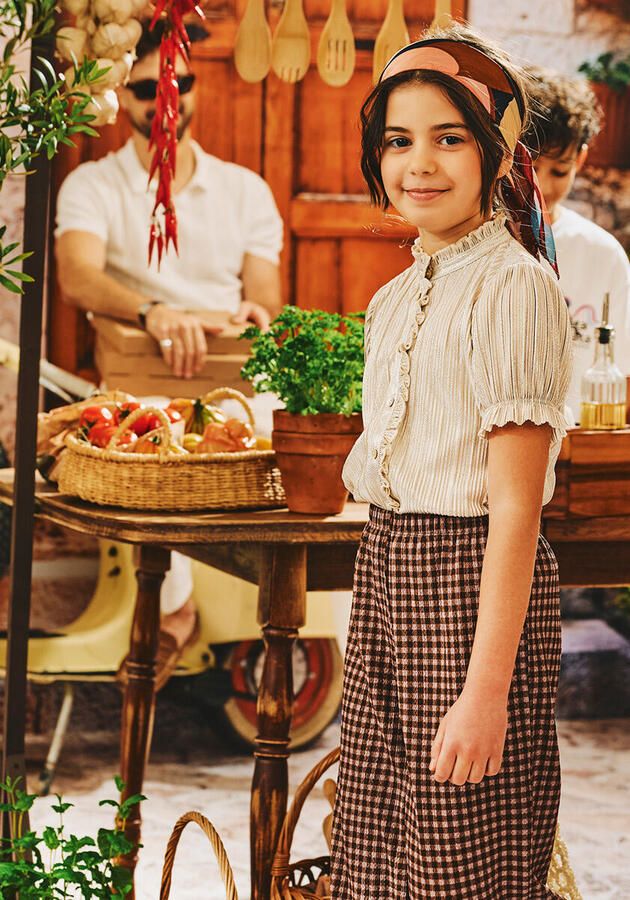 Z8 kids blouse met ruches zilver - Foto 2