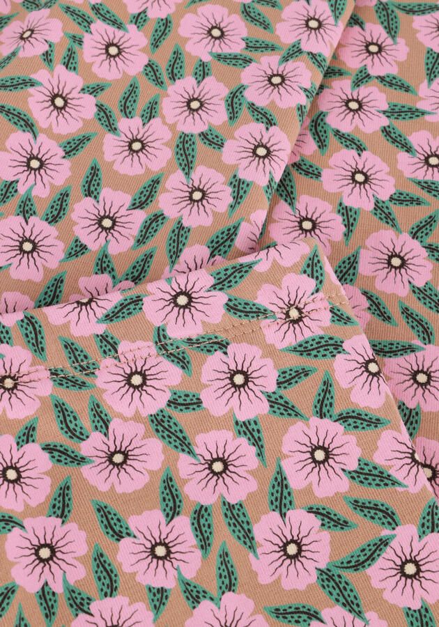 Z8 kids flared broek Alegra met bloemenprint roze groen beige
