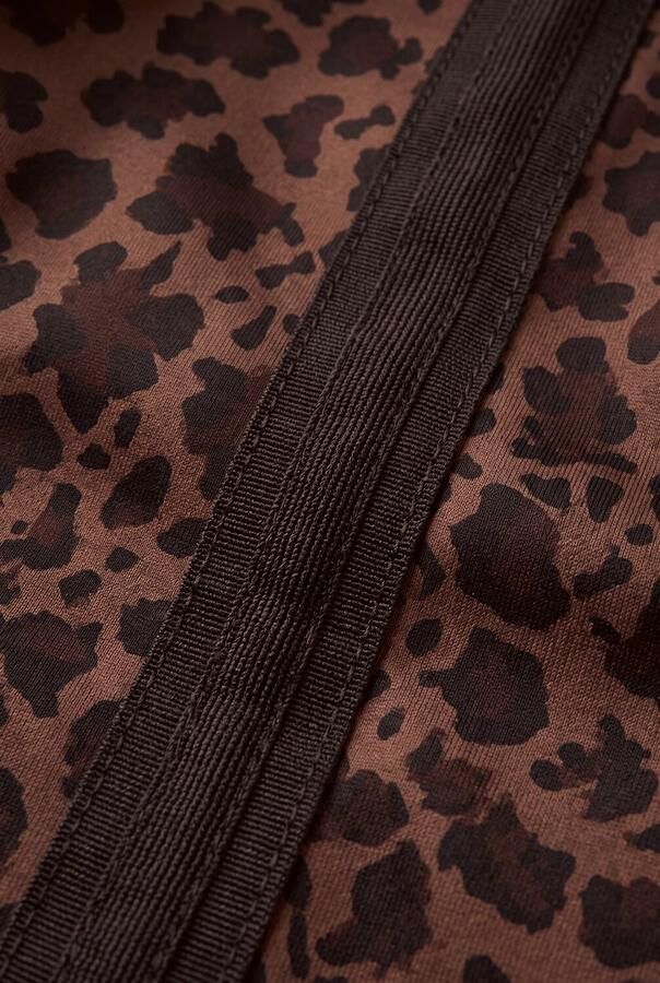 Z8 kids wide leg broek Elise met panterprint bruin
