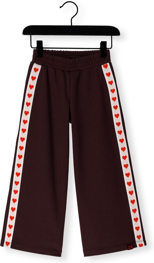 Z8 kids wide leg broek Jaydi bordeaux donkerrood