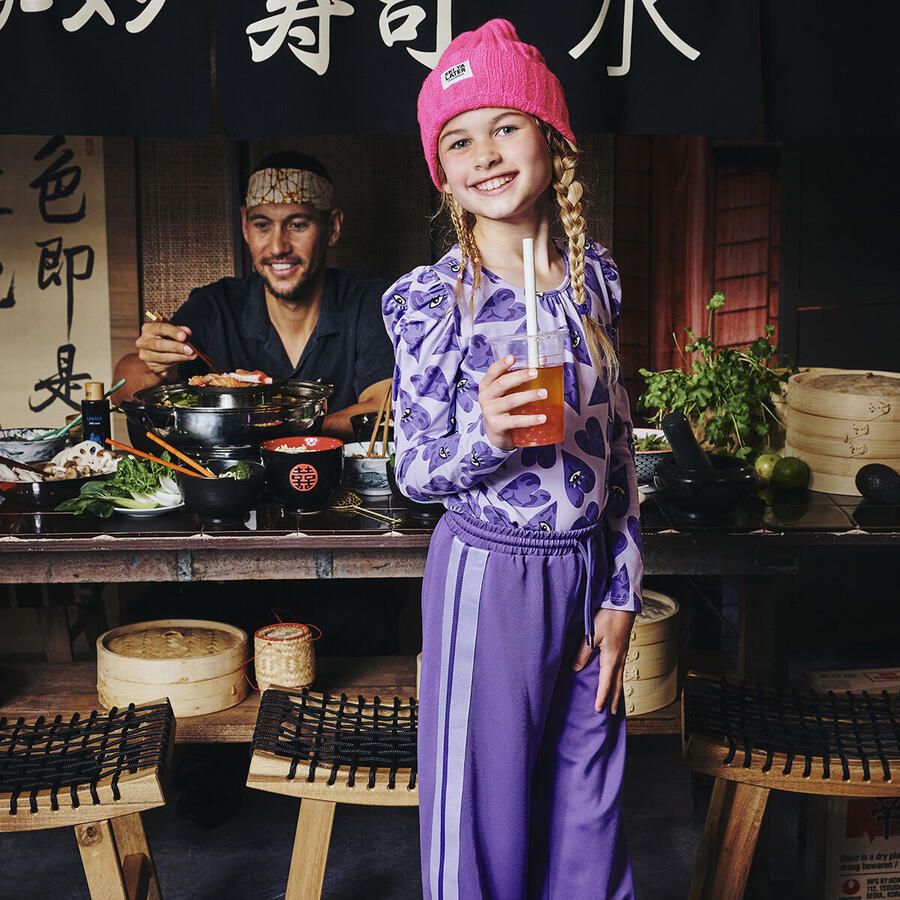 Z8 kids wide leg broek Kitana paars