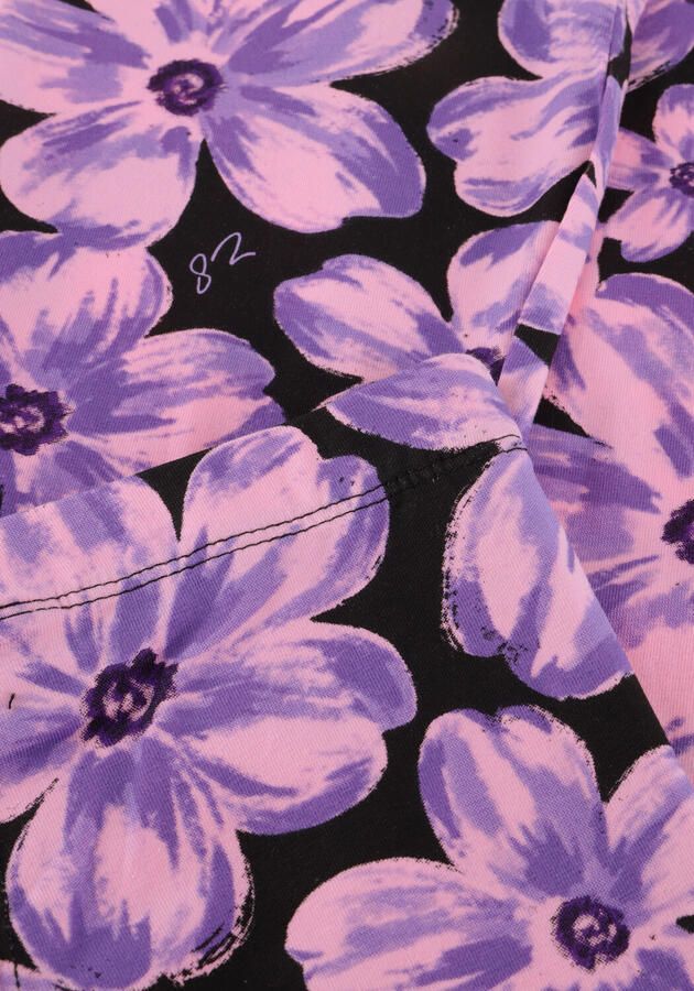 Z8 kids flared broek Malon met bloemenprint lila zwart - Foto 2