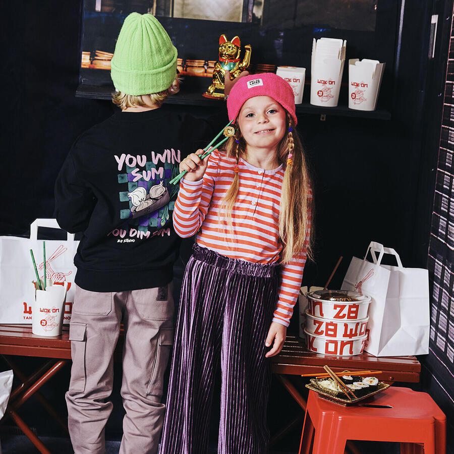 Z8 kids wide leg broek Maral paars