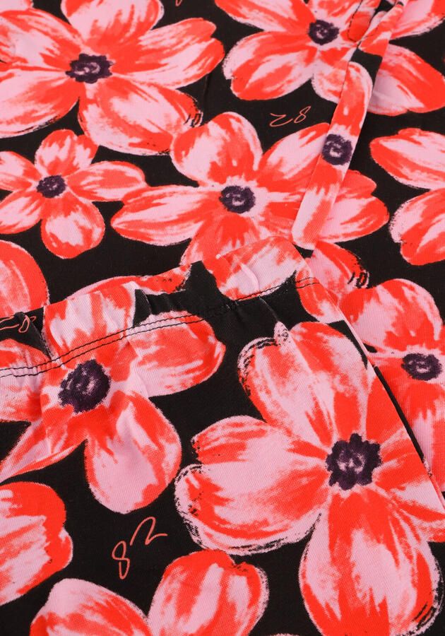 Z8 kids flared broek Merthe met bloemenprint roze zwart - Foto 2