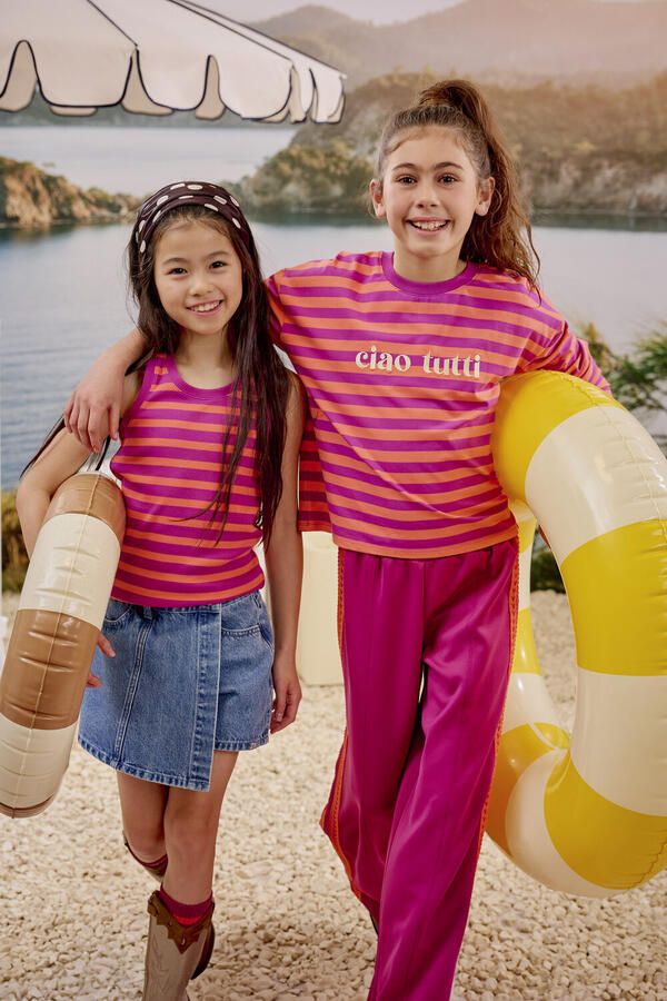 Z8 kids wide leg broek Zuzanna violet koraal - Foto 3