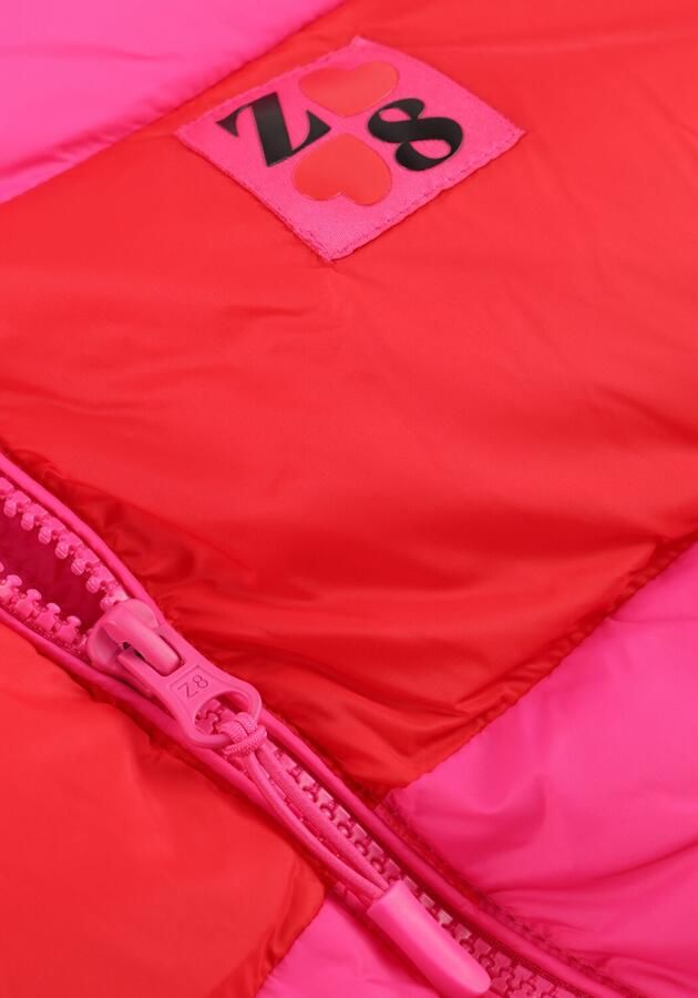 Z8 kids gewatteerde winterjas Jayda roze oranje - Foto 3