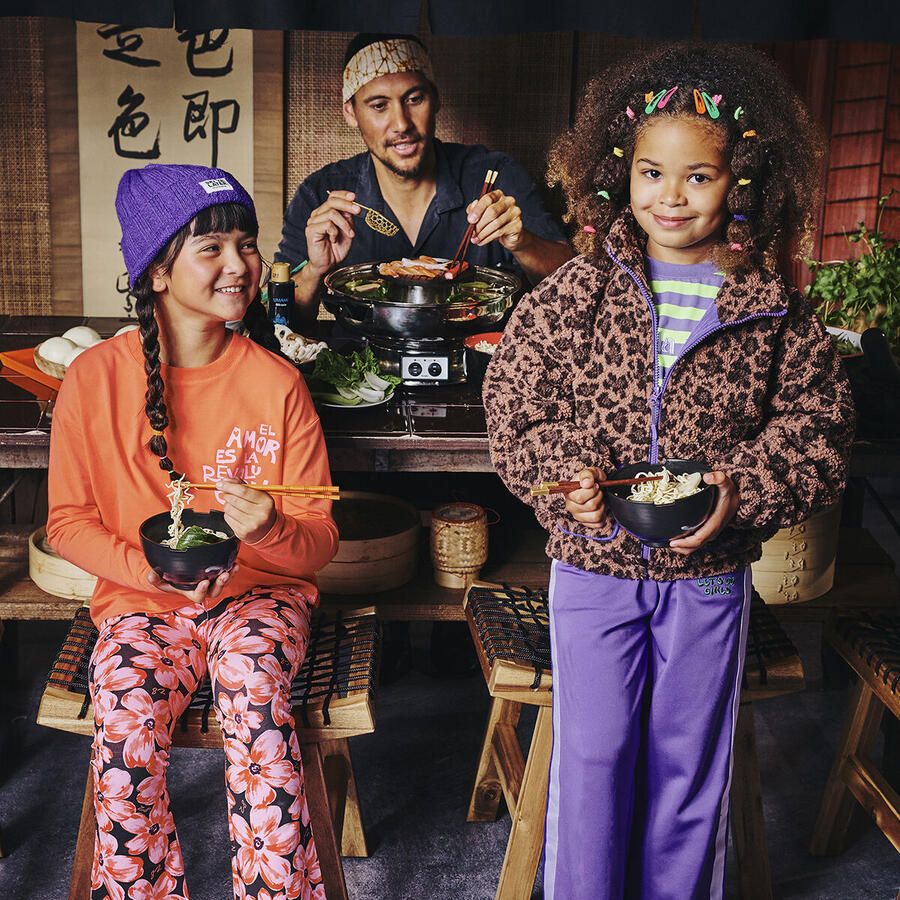 Z8 kids teddy winterjas Marika met panterprint bruin