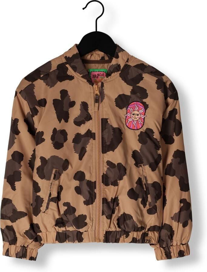 Z8 kids bomberjack Natalia met panterpint bruin donkerbruin zwart - Foto 3