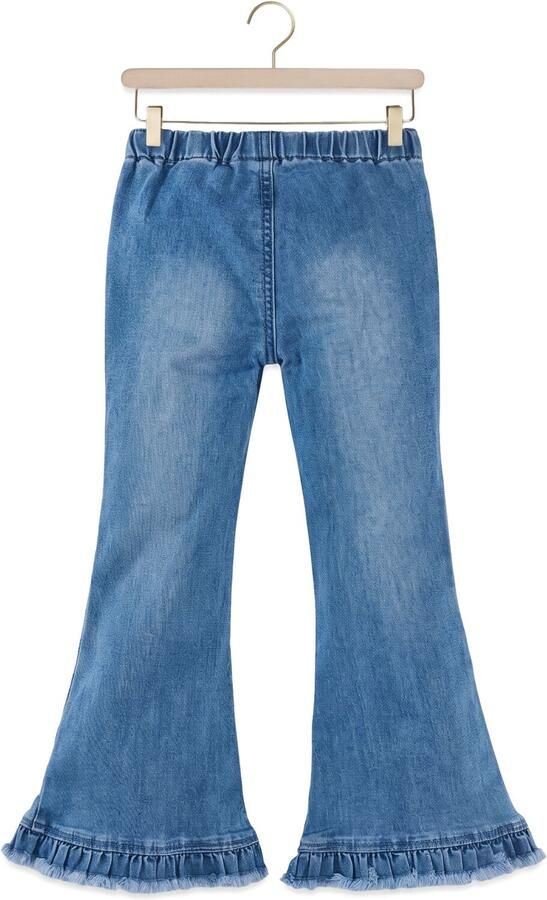 Z8 kids Hiba flared jeans met ruches mediumblauw - Foto 2