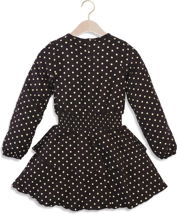 Z8 kids korte jurk met stippen donkerbruin wit Meisjes Polyester Ronde hals - Foto 2