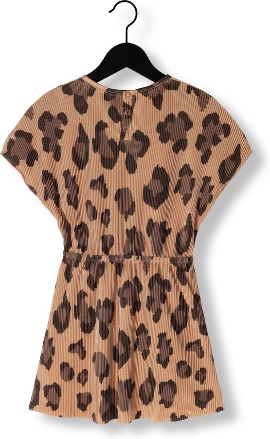 Z8 kids plissé jurk Siany met panterprint bruin zwart - Foto 2