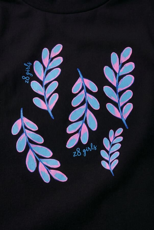 Z8 kids longsleeve Ellae donkerblauw lichtblauw roze