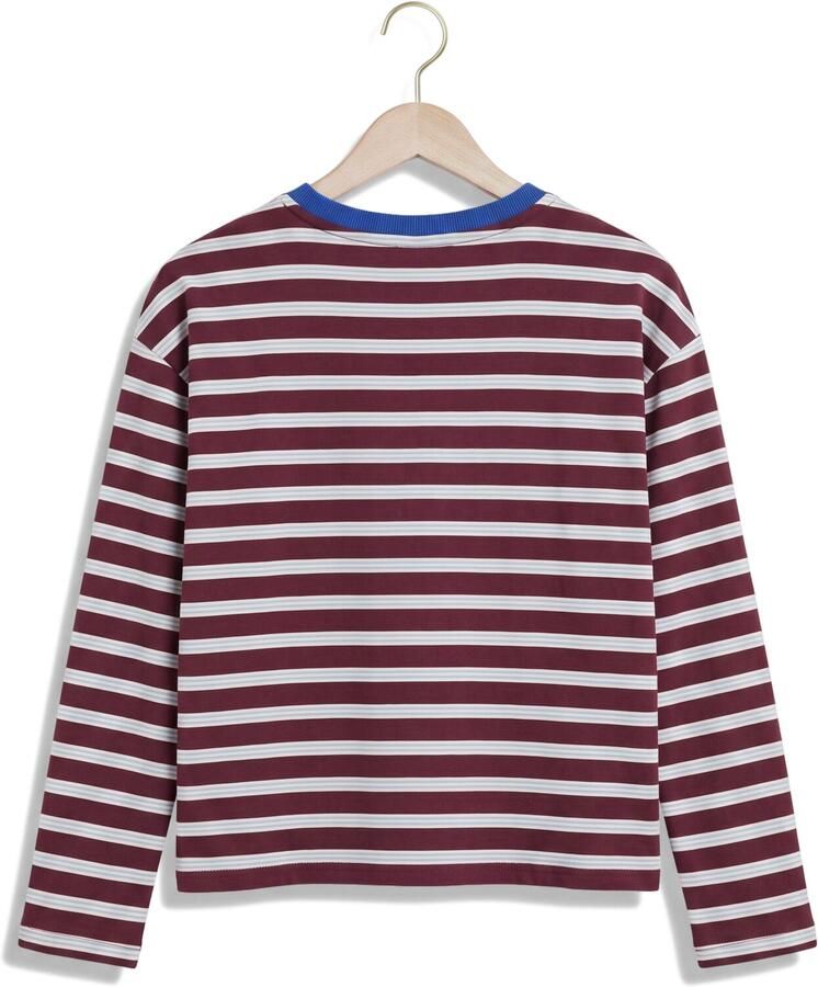 Z8 kids longsleeve Florien donkerrood lichtblauw - Foto 2