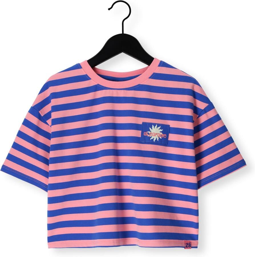 Z8 kids cropped T-shirt Marijn lichtroze blauw