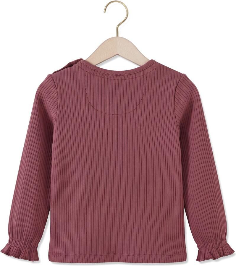 Z8 mini longsleeve met ruches en print mauve Roze Meisjes Stretchkatoen Ronde hals - Foto 2
